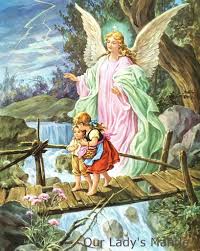 8 X 10 Print Picture Guardian Angel Children Crossing Bridge Angel Painting Angel Art Angel Pictures