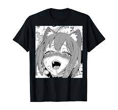 Amazon.com: Neko/Cat Ahegao Girl Anime Otaku Weeb Love T-shirt : Clothing,  Shoes & Jewelry