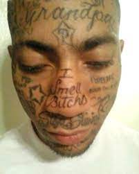 Gang Tattoos Black Guerrilla Family Prison Gangster Picture Pictures Face Tattoos Bad Tattoos Gang Tattoos
