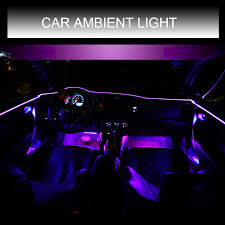 Cars Ambient Light 7 Colors El Cold Line Flexible Car Lights Interior Decoration Moulding Trim Strips Auto Ambient Light Usb Cig Decorative Lamp Aliexpress