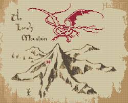 The search of embroidery patterns, cross. The Lonely Mountain And Smaug The Hobbit 13 50 X 10 86 Cross Stitch Pattern Pdf E1014