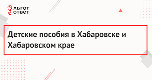 Detskie Posobiya V Habarovske Federalnye I Regionalnye Vyplaty Na Rebenka V Habarovskom Krae Cherez Soczashitu Lgototvet