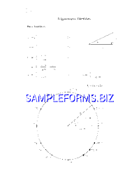 Unit Circle Chart Templates Samples Forms