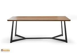 Table De Salle A Manger Rectangulaire En Bois Et Metal 200 Cm 10 Personnes Table Salle A Manger Meuble Salle A Manger Salle A Manger