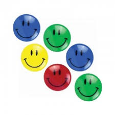 Colorat imagine de fata zambitoare. Magneti Smiley Face 30 Mm Multicolor Set 6 Bucati