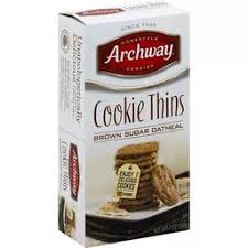 140 calories, nutrition grade (c), problematic ingredients, and more. Archway Cookies Cookie Thins Brown Sugar Oatmeal Oatmeal Cookies Edwards Food Giant