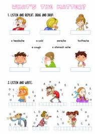 What's some health vocabulary for english learners? Illnesses And Health Problems Worksheets And Online Exercises