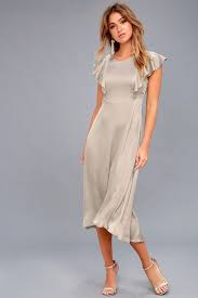 Sterling Light Grey Satin Midi Dress Satin Midi Dress Dresses Light Grey Dress
