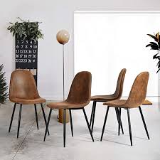 Amazon Com Cozycasa Dining Chairs Set Of 4 Modern Style Mid Century Chair For Kitchen Dinin Leather Dining Chairs Upholstered Side Chair Modern Dining Chairs