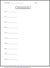 Printable math worksheets @ www.mathworksheets4kids.com. Absolute Math Practice Worksheet Snowtanye Com