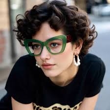 Pink Cat-eye Gorgeous Balance Custom Engraving Eyeglasses