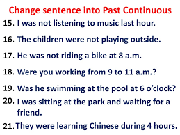 I was getting ready when she came. Past Continuous Tense Online Presentation