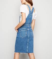 Pantalon salopette homme streetwear déchiré jean slim custom hip hop rap fashion. Robe Salopette En Jean Bleu A Bord Brut New Look
