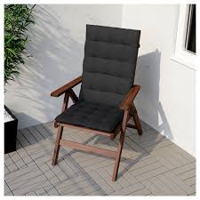 Hallo Seat Back Pad Outdoor Black 45 5 8x18 1 2 Ikea In 2020 Outdoor Seat Cushions Outdoor Cushions Recliner Chair