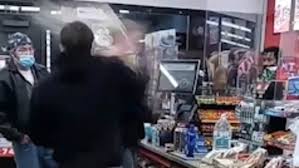 Drunk guy gets slapped with twisted tea for using nword repeatedly. Video Racist Ranting In Gas Station Hit So Hard With Tea Can It Explodes Daily Mail Online