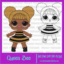 Queen Bee Lol Doll Svg Queen Bee Lol Doll Clipart Lol Dolls Queen Bees Dolls