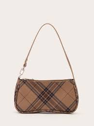 Plaid Baguette Bag In 2021 Bags Square Bag Baguette Bag