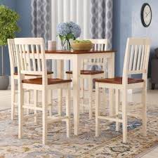 Beachcrest Home Wynyard 3 Piece Pub Table Set Reviews Wayfair Solid Wood Dining Set Dining Room Sets Pub Table Sets
