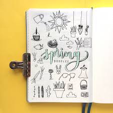 Are you looking for some aesthetic plant doodle ideas for your bullet journal or calendar? Spring Doodles For Your Bullet Journal Blossoms Bullet Journals