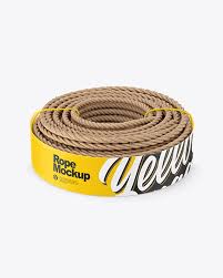 Download Twisted Sisal Rope Package Mockup High Angle View In Packaging Mockups On Yellow Images Object Mockups PSD Mockup Templates