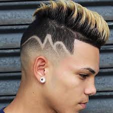 Furthermore, the modern pompadour for men is frequently combined with an undercut to give an edgier look without disrupting the lines of this vintage style. Haircut Designs Lines For Men