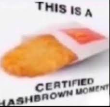 Reactions V Twitter Mcdonald S Hash Brown This Is A Certified Hashbrown Moment Https T Co Awprhgc5lo Twitter