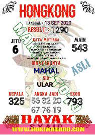 Syair Bocoran Prediksi Hongkong 13 September 2020 Tanggal Mutiara