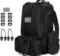 Large Military Tactical Backpack for Men, 40-50L Backpacks for Women, Bug  out Bag Army 3 Days Assault Pack Bags Rucksack with Molle System Black