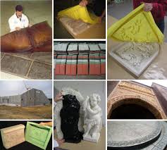 polyurethane mold rubbers were used for all of the concrete casting projects in the above photo. Casting Concrete In Polyurethane Vs Silicone Rubber Molds Polytek Development Corp