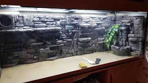 Aquarium background paper diy allcanwear org. Homemade Terrarium Aquarium Background Took Me About 350 Hours Carved Sryrofoam Double Cement Layers Apray Painted With Acrylic And Then Treates With Two Layers Of Aquarium Safe Epoxy Resin Terrariums