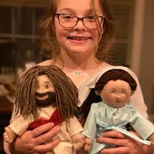 Buy Handmade Mother Mary and Baby Jesus Plush Doll Set