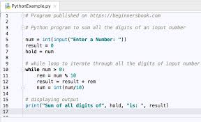 Alternatively multiply the value by 0.1. Python Program To Add Digits Of A Number