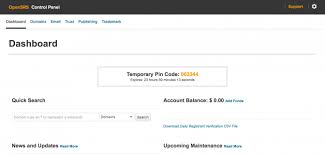 Pin Verification System Opensrs