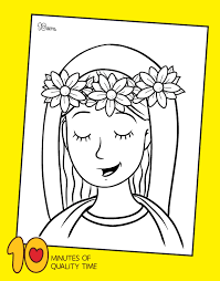 Free printable crown coloring pages for kids. Mary Queen Of May Crowning Coloring Page 10 Minutes Of Quality Time