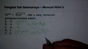 Perhatikan bahwa turunan tersebut akan bernilai nol ketika x² = 36 atau x = ±6. Tutorial Pangkat Tak Sebenarnya 7 Menentukan Nilai X Matematika Sma Youtube