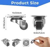 Sibba 8 Stück Kleine Möbelrollen Lenkrollen 360 Grad Mini Räder Lenkrollen  Klein Drehbar Rollenrad aus Gummi Transportrollen Universalrad Universal ...