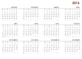 2016 Calendar Printable Calendar With Holidays