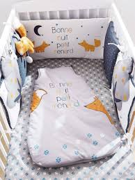 Tour De Lit Bebe Petit Renard Bleu Nuit Vertbaudet Tour De Lit Bebe Chambre Bebe Renard Decoration Chambre Bebe