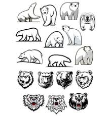 Awesome polar bear and transatlantic liner tattoo on shoulder. Polar Bear Tattoo Vector Images Over 310