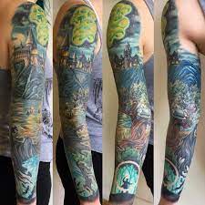 Harry Potter Sleeve By Thom Grayson At Optic Nerve In Portland Or Japanese Tattoo Sleeve Btctrader1 Weebly Com Sleeve Tattoos Best Sleeve Tattoos Tattoos