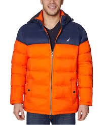 Nautica Men S Water Resistant Puffer Jacket With Removable Hood Reviews Coats Jackets Men Macy S Jackets Puffer Jackets Winter Jackets