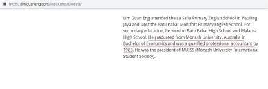 Don't miss any articles by eng guan lim. How Did Guan Eng Become An Accountant Before Getting A Degree Asks Wee The Star