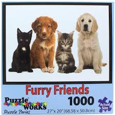 Each puzzle in the collection includes the signature hidden black cat! Puzzleworks 1000 Piece Jigsaw Puzzle Furry Friend Target