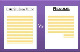 difference between cv and resume with comparison chart