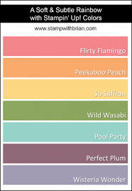 Stampin Up Rainbow Colors Colours That Go Together Rainbow Palette Color