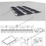 Ballasted flat roof mounting