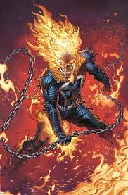 Amazon.com: Marvel Comics Ghost Rider - Flaming Chain Wall Poster, 22.4L" x  14.7W", Premium Unframed Version: Posters & Prints