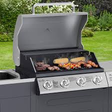 Billyoh Alabama 4 Burner Gas Bbq And Side Burner With Sink Gas Barbeque Grill With Barbecue Cover Hose Regulator Included Stainless Steel Bbq Grill Black Full Kitchen Large