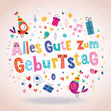 Wie wünscht man richtig „alles gute zum geburtstag? Alles Gute Zum Geburtstag Deutsch German Happy Birthday Greeting Card With Cute Birds Royalty Free Cliparts Vectors And Stock Illustration Image 76702151