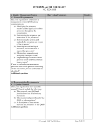 Internal Audit Report Template Iso 9001 5 Templates Example Templates Example